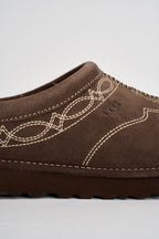 Scarpe donna tasman western in suede tortora 1182251 BURNT CEDAR UGG 