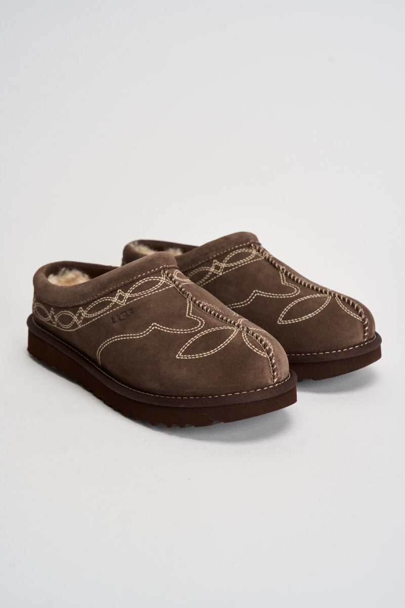 Scarpe donna tasman western in suede tortora 1182251 BURNT CEDAR UGG 