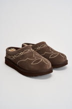 Scarpe donna tasman western in suede tortora 1182251 BURNT CEDAR UGG 