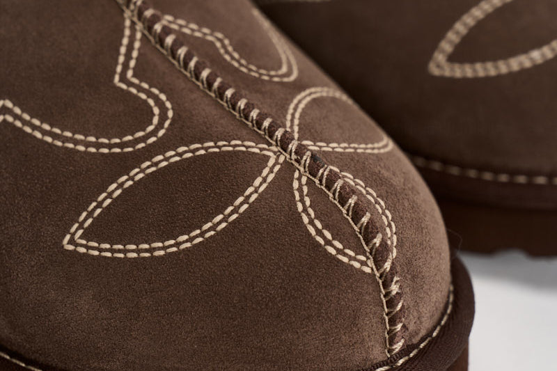 Scarpe donna tasman western in suede tortora 1182251 BURNT CEDAR UGG 