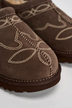 Scarpe donna tasman western in suede tortora 1182251 BURNT CEDAR UGG 