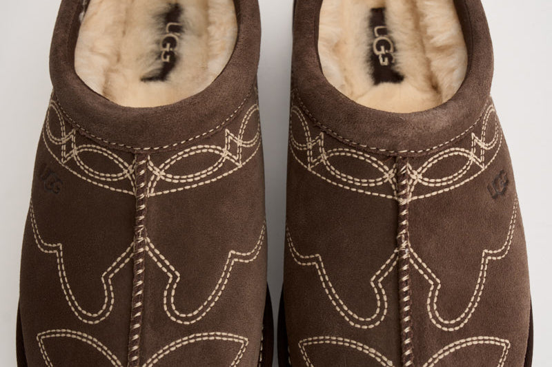 Scarpe donna tasman western in suede tortora 1182251 BURNT CEDAR UGG 