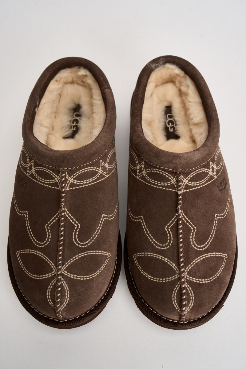 Scarpe donna tasman western in suede tortora 1182251 BURNT CEDAR UGG 