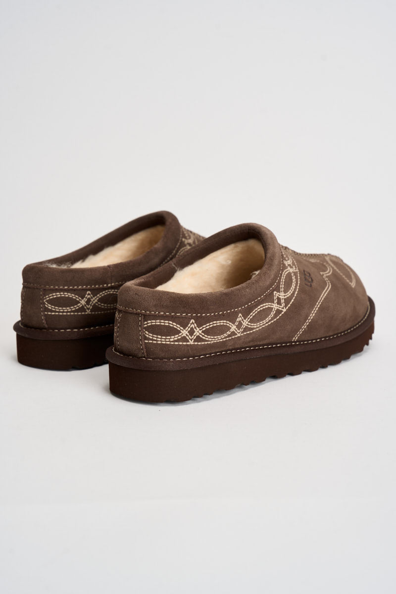 Scarpe donna tasman western in suede tortora 1182251 BURNT CEDAR UGG 