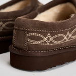 Scarpe donna tasman western in suede tortora 1182251 BURNT CEDAR UGG 
