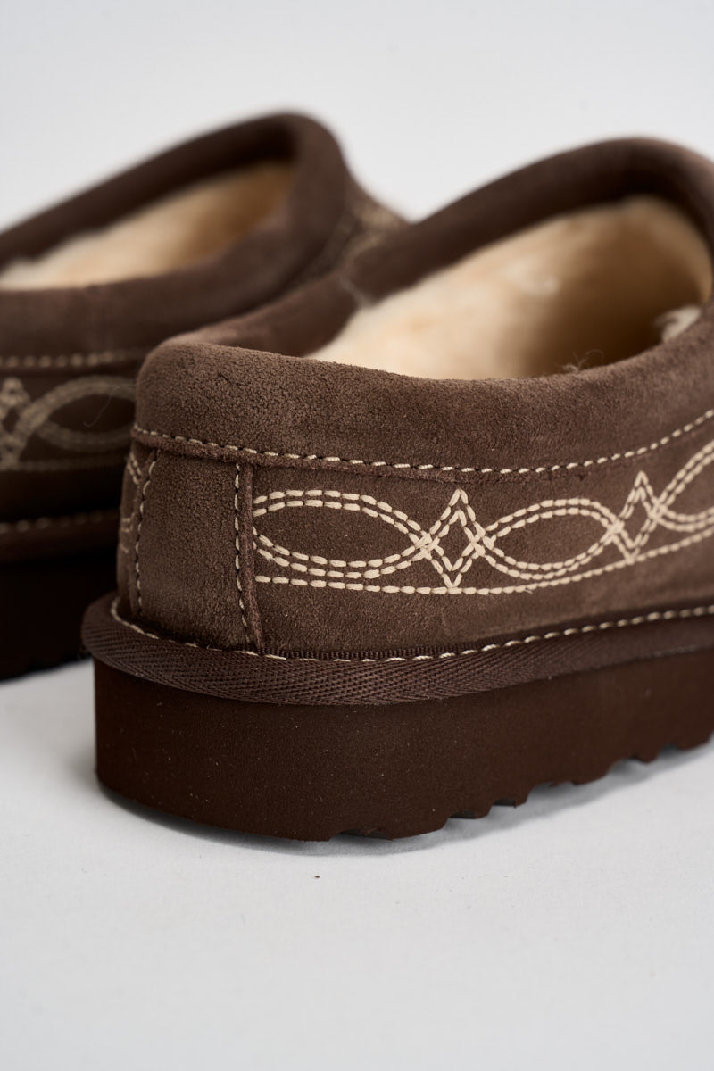 Scarpe donna tasman western in suede tortora 1182251 BURNT CEDAR UGG 