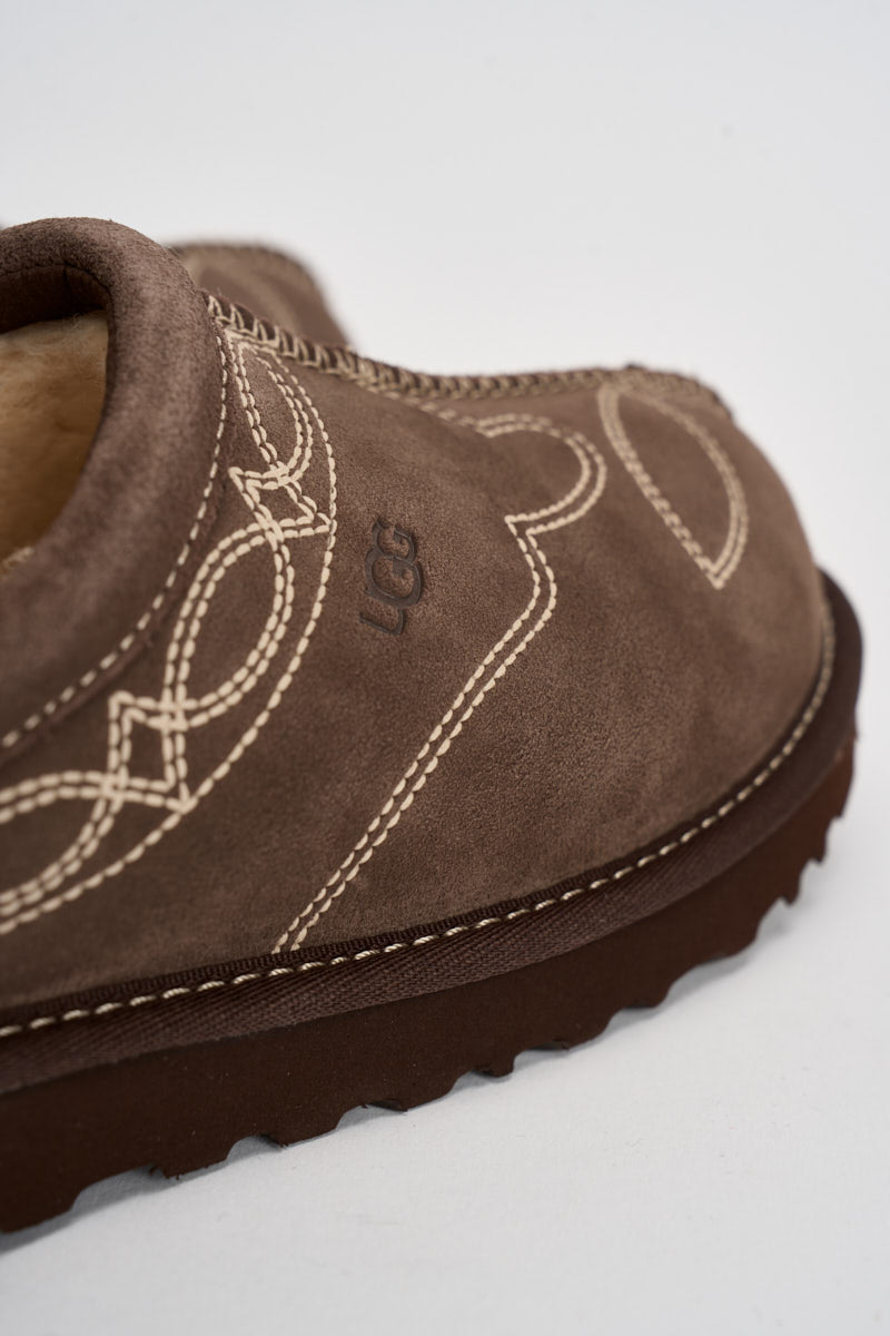 Scarpe donna tasman western in suede tortora 1182251 BURNT CEDAR UGG 
