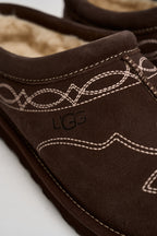 Scarpa uomo tasman western in suede cioccolato 1182262 BURN CHEDDAR UGG 