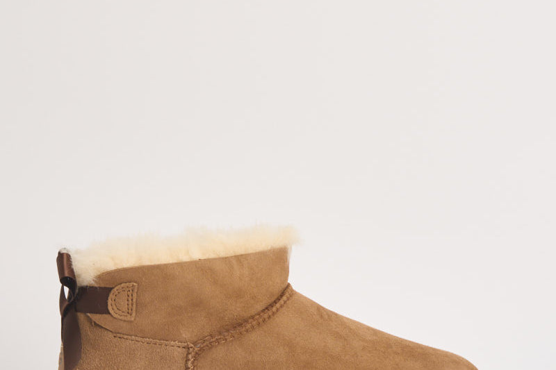 Stivaletti donna Ultra Mini Bailey Bow cammello 1185491 CHESTNUT UGG 