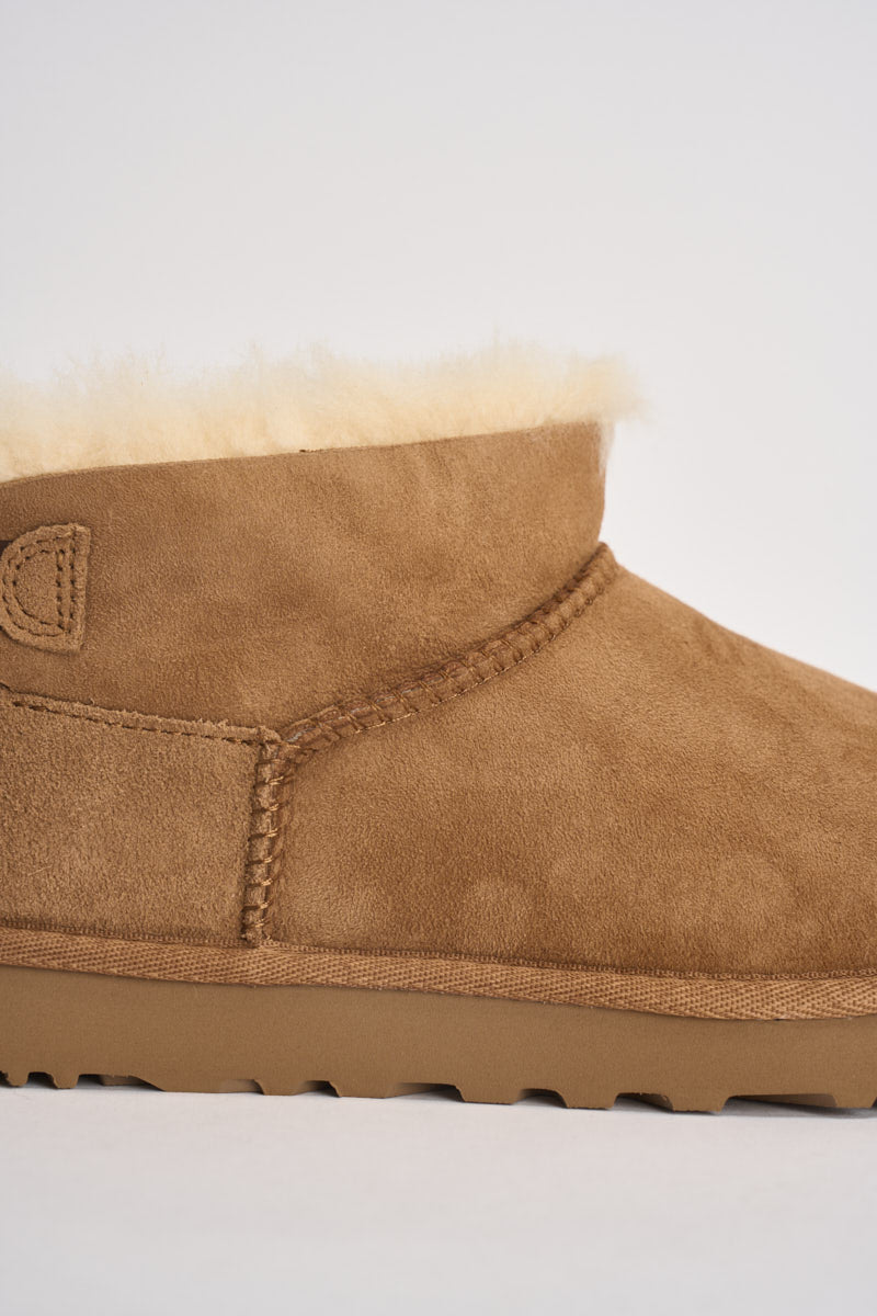 Stivaletti donna Ultra Mini Bailey Bow cammello 1185491 CHESTNUT UGG 