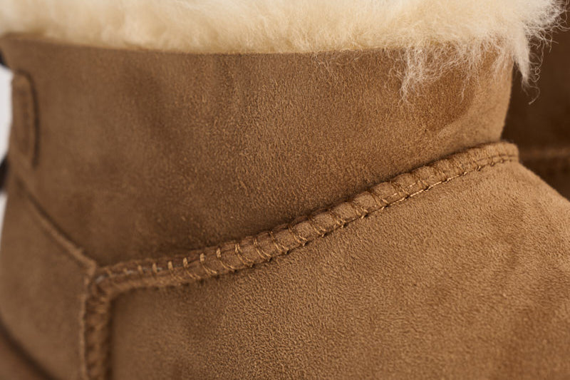 Stivaletti donna Ultra Mini Bailey Bow cammello 1185491 CHESTNUT UGG 
