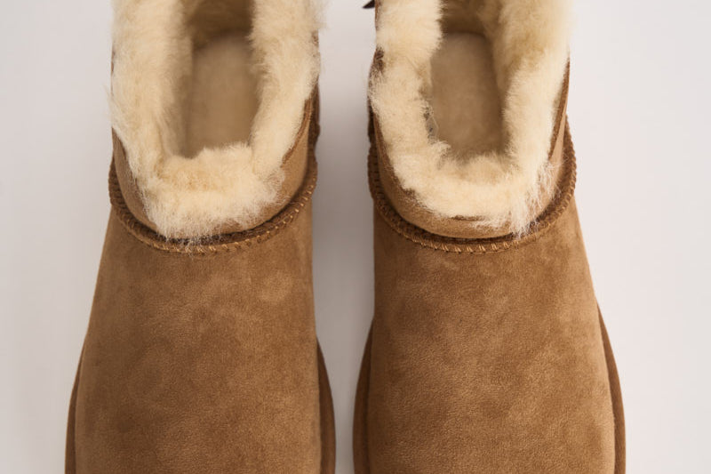 Stivaletti donna Ultra Mini Bailey Bow cammello 1185491 CHESTNUT UGG 