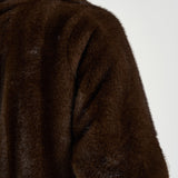 Cappotto donna lungo in ecopelliccia marrone 4120 ECO VINTAGE MINKCOCOA VALENTINI 