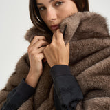 Giacca donna in ecopelliccia marrone 4128 ECO ZIBELLINOTAUPE VALENTINI 