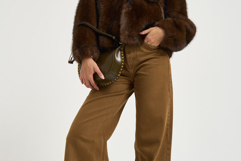 Bomber donna in ecopelliccia marrone 4132 ECO ZIBELLINOCOCOA VALENTINI 