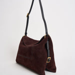 Borsa donna "Penelope" Slouch in suede vino 000148 ACAISUEDE WANDLER 