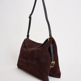 Borsa donna "Penelope" Slouch in suede vino 000148 ACAISUEDE WANDLER 