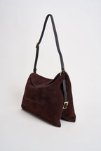 Borsa donna "Penelope" Slouch in suede vino 000148 ACAISUEDE WANDLER 
