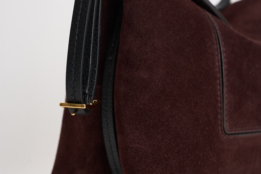 Borsa donna "Penelope" Slouch in suede vino 000148 ACAISUEDE WANDLER 