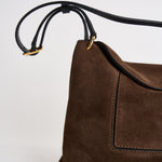 Borsa donna "Penelope" Slouch in suede marrone 000148 PALISSANDERSUEDE WANDLER 