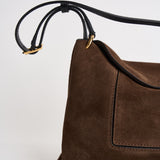 Borsa donna "Penelope" Slouch in suede marrone 000148 PALISSANDERSUEDE WANDLER 