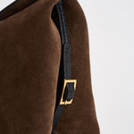Borsa donna "Penelope" Slouch in suede marrone 000148 PALISSANDERSUEDE WANDLER 