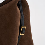 Borsa donna "Penelope" Slouch in suede marrone 000148 PALISSANDERSUEDE WANDLER 