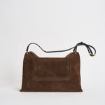 Borsa donna "Penelope" Slouch in suede marrone 000148 PALISSANDERSUEDE WANDLER 