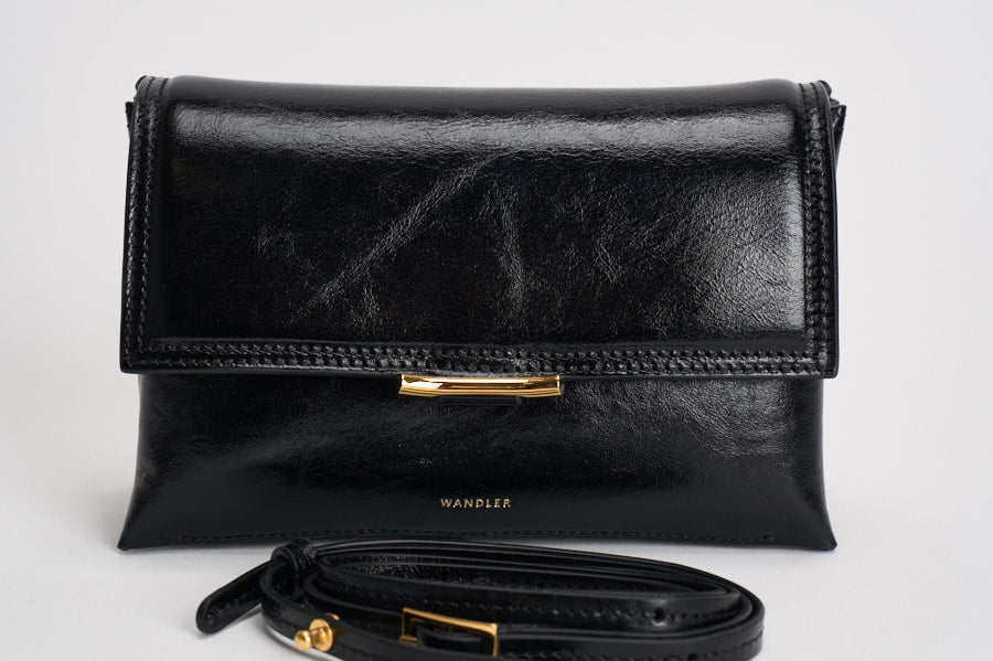 Borsa donna Ida Trio Leather nera 000181 BLACKGLAZE WANDLER 