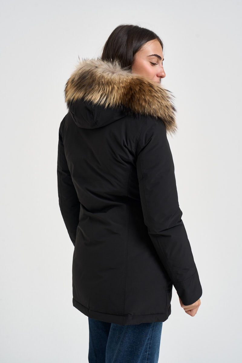 Parka donna Luxury Artic Raccoon nero 0652 100BLACK WOOLRICH 