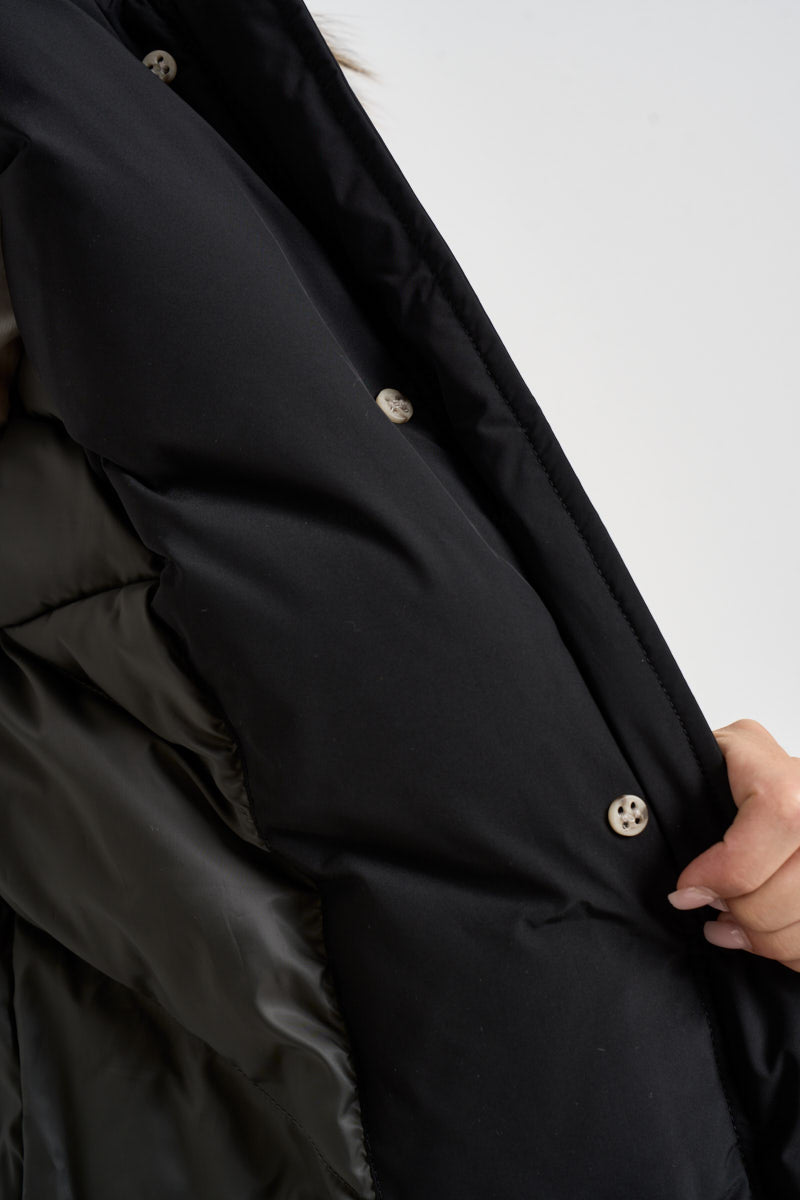 Parka donna Luxury Artic Raccoon nero 0652 100BLACK WOOLRICH 