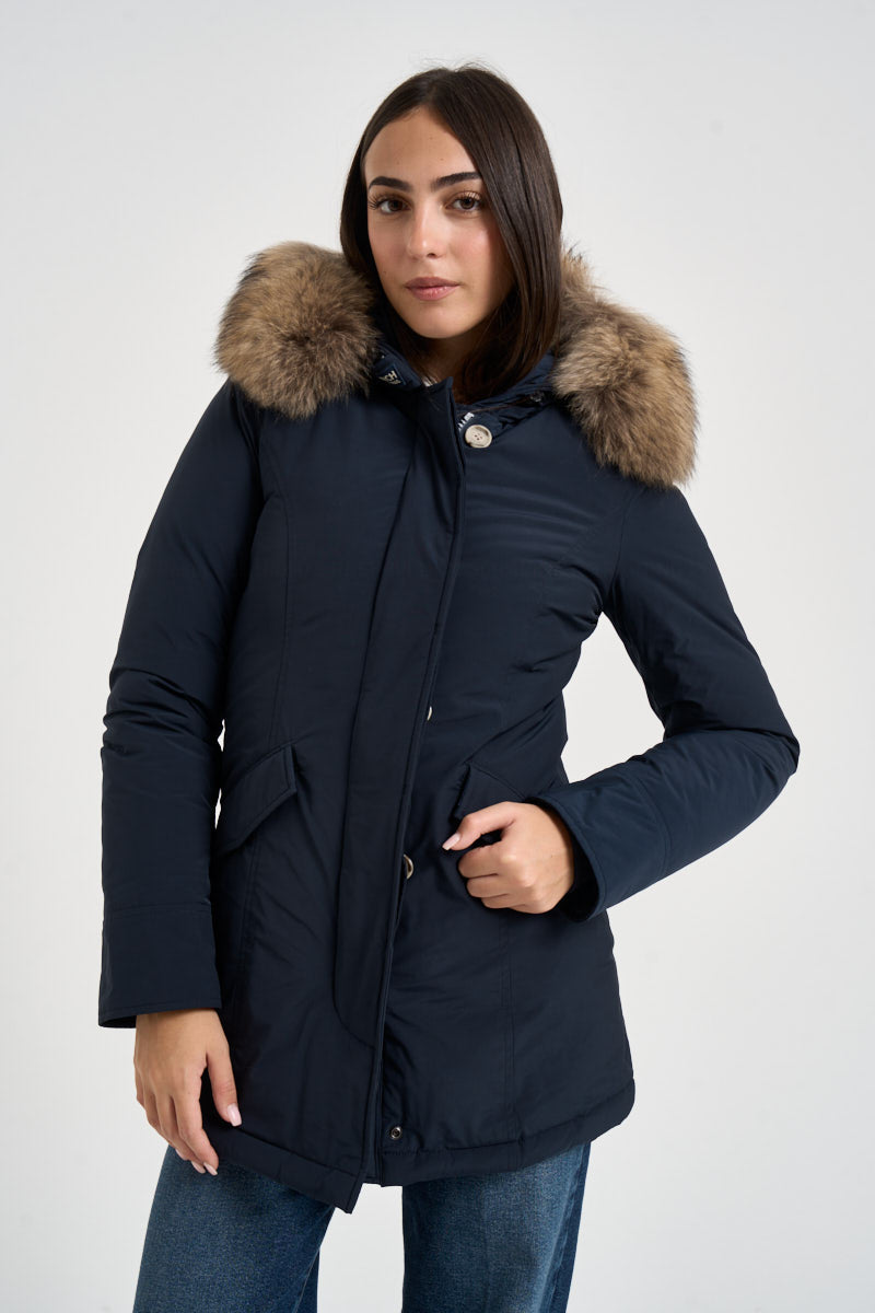 Parka donna Luxury Artic Raccoon blu 0652 3989BLUE WOOLRICH 