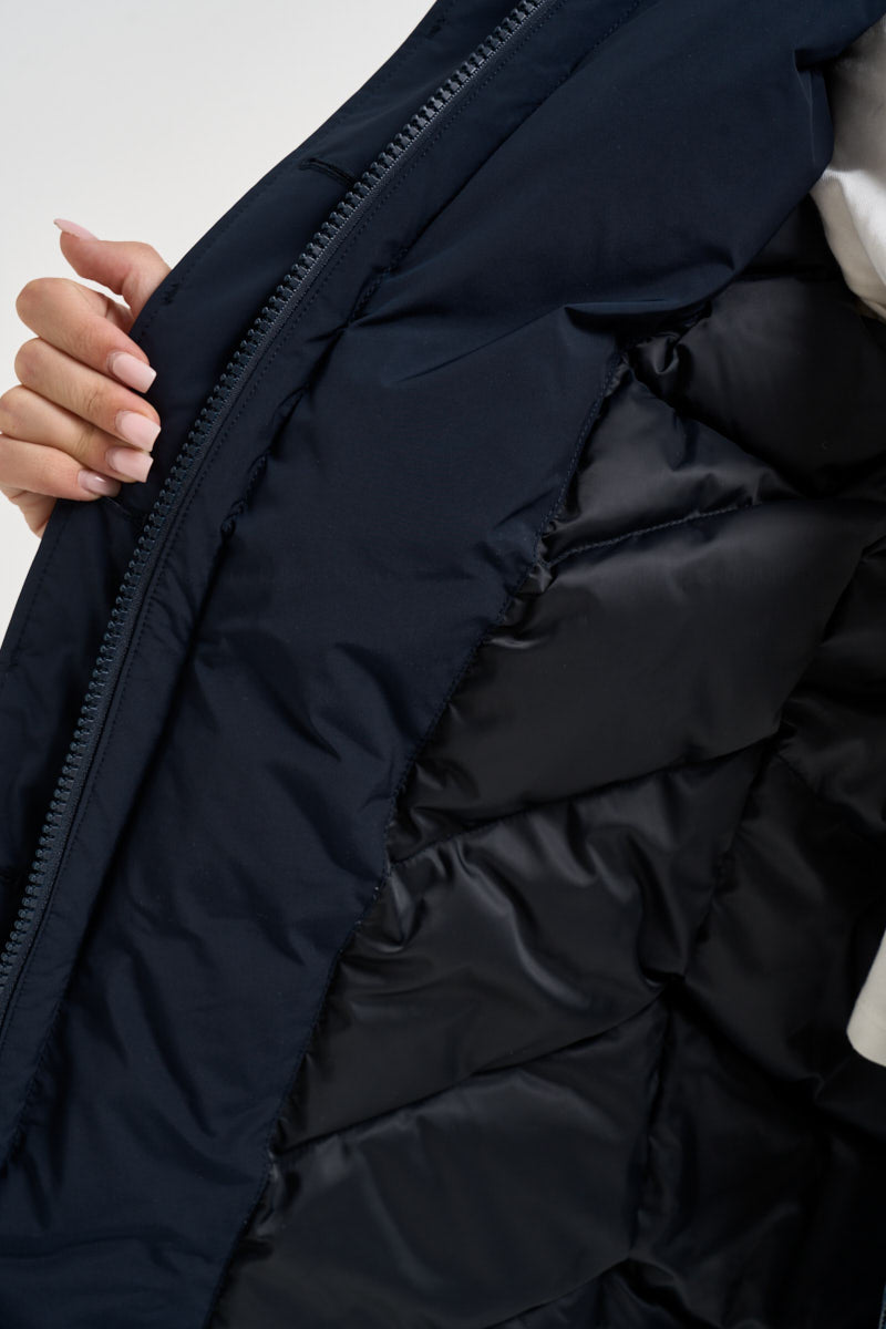 Parka donna Luxury Artic Raccoon blu 0652 3989BLUE WOOLRICH 