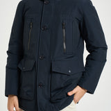 Parka uomo con zip blu navy 0866 MLB WOOLRICH 