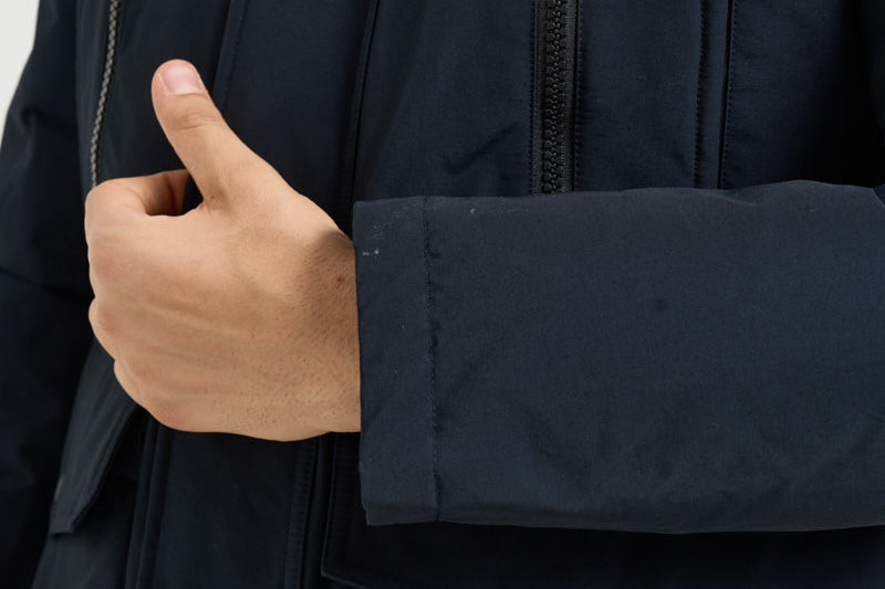 Parka uomo con zip blu navy 0866 MLB WOOLRICH 