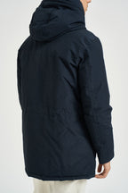 Parka uomo con zip blu navy 0866 MLB WOOLRICH 