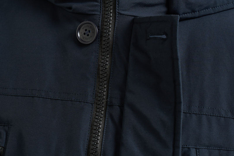 Parka uomo con zip blu navy 0866 MLB WOOLRICH 