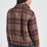 Giacca donna corta a quadri multicolor 2038 7451BISONCHECK WOOLRICH 
