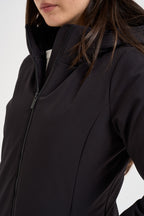 Parka donna New girth down con cappuccio e zip nera 2045 100BLACK WOOLRICH 