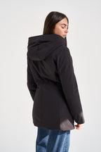 Parka donna New girth down con cappuccio e zip nera 2045 100BLACK WOOLRICH 