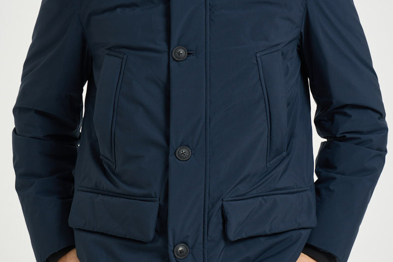 Parka uomo quattro tasche blu navy 2092 3989BLUE WOOLRICH 