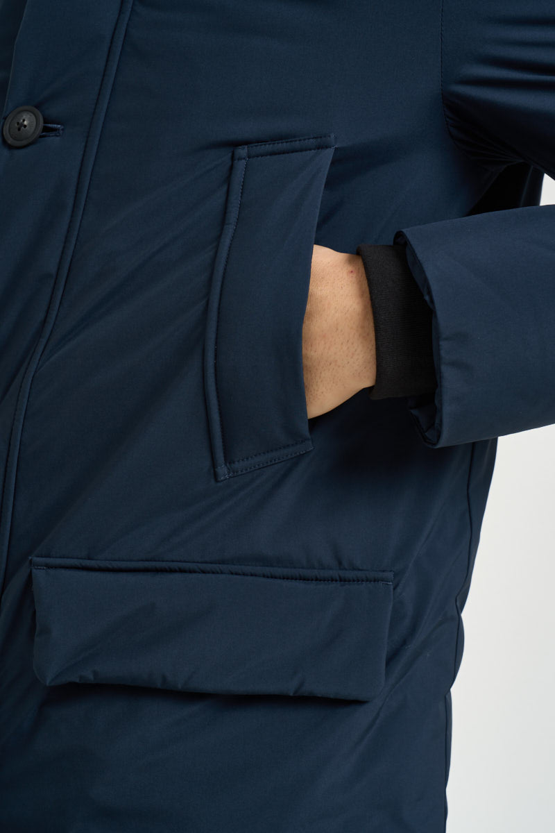 Parka uomo quattro tasche blu navy 2092 3989BLUE WOOLRICH 