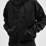 Felpa uomo in velluto con cappuccio nera IA4371 BLACK Y-3 