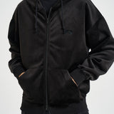 Felpa uomo in velluto con cappuccio nera IA4371 BLACK Y-3 