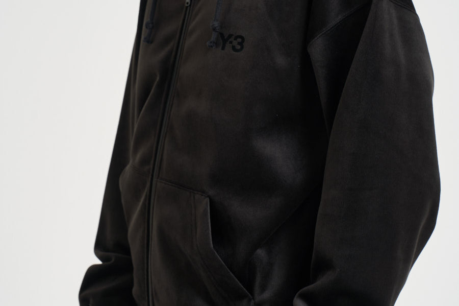 Felpa uomo in velluto con cappuccio nera IA4371 BLACK Y-3 