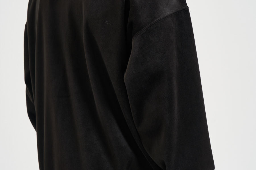 Felpa uomo in velluto con cappuccio nera IA4371 BLACK Y-3 