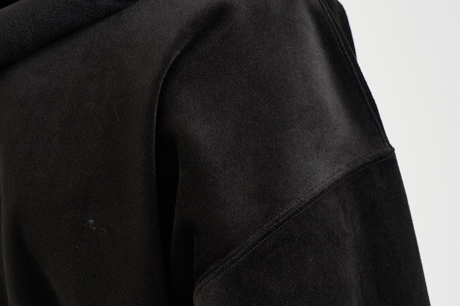 Felpa uomo in velluto con cappuccio nera IA4371 BLACK Y-3 
