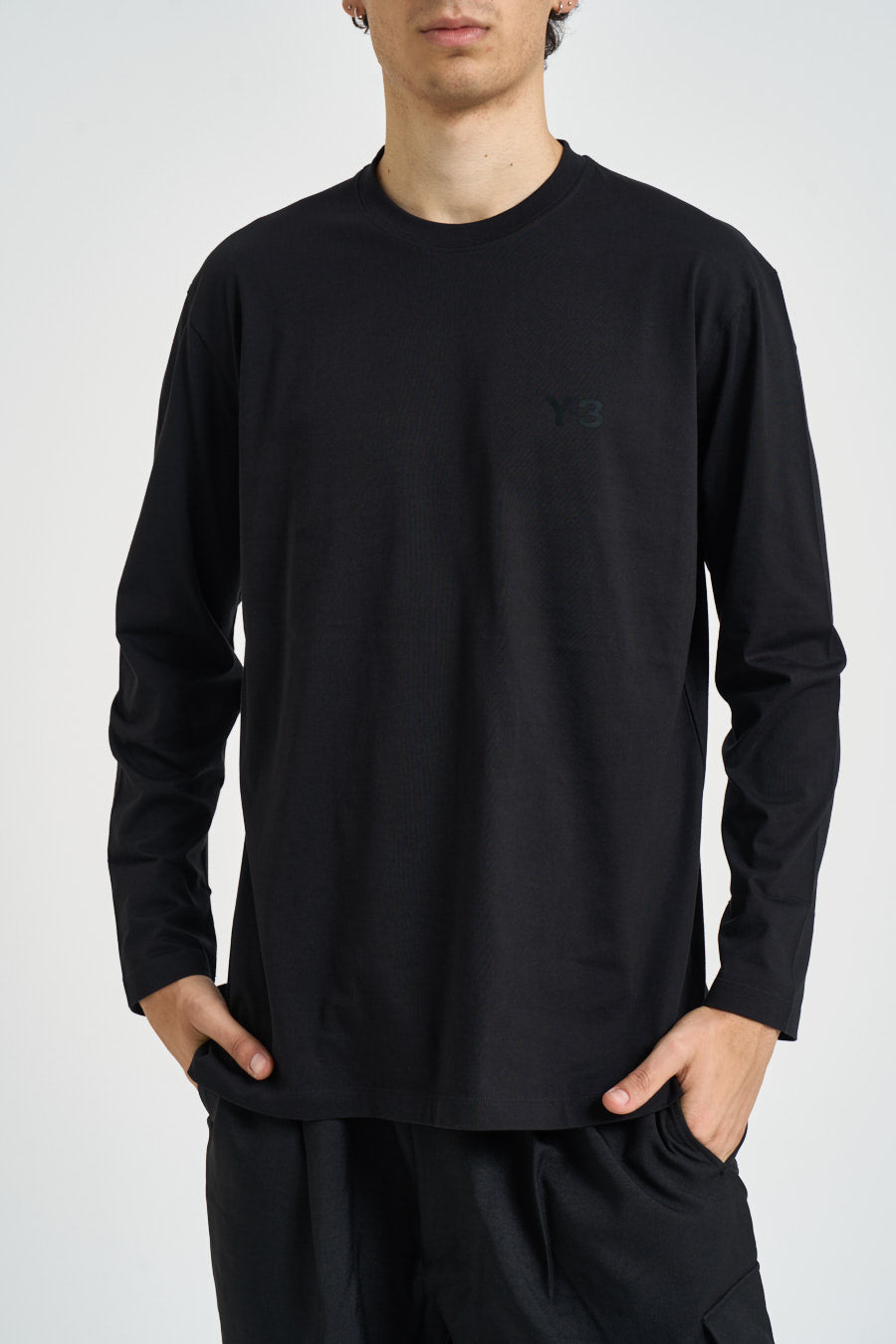 T-shirt uomo manica lunga nera KQ9778 BLACK Y-3 