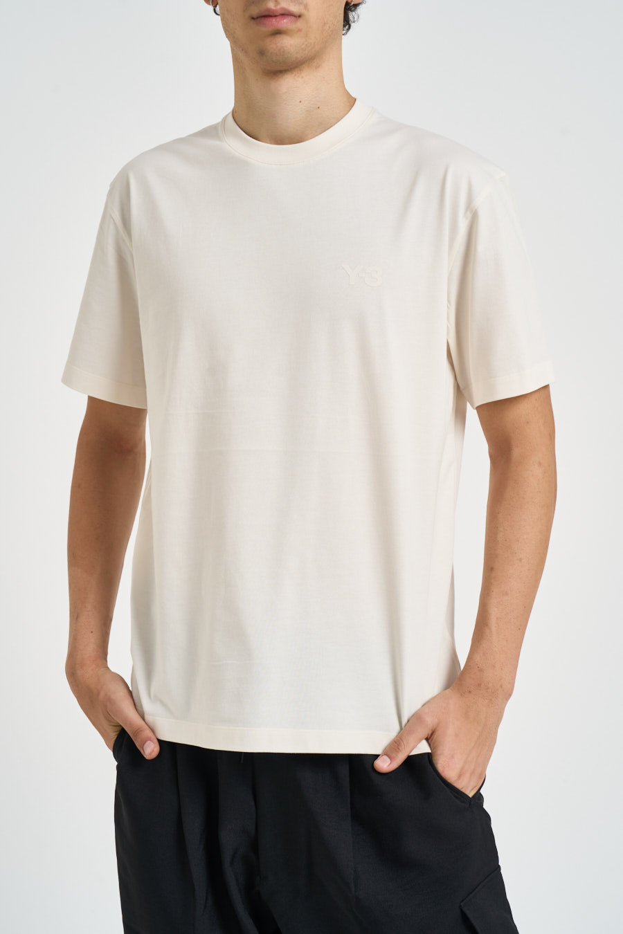 T-shirt uomo girocollo avorio KQ9782 WHITE Y-3 