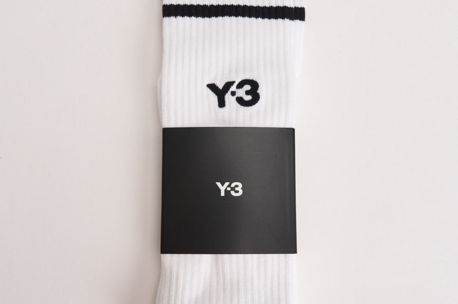 Calzini uomo bianchi a coste KS1458 WHITE Y-3 